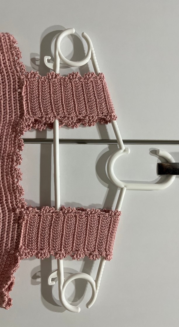 Toz pembe değil el örgüsü crop - Görsel 2