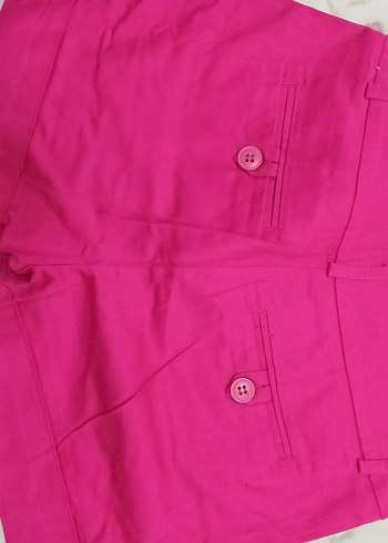 Koton Düğmeli Pembe Mini Şort