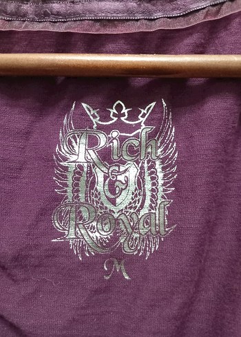 m Beden Düğmeli kapüşonlu Mor krop sweat