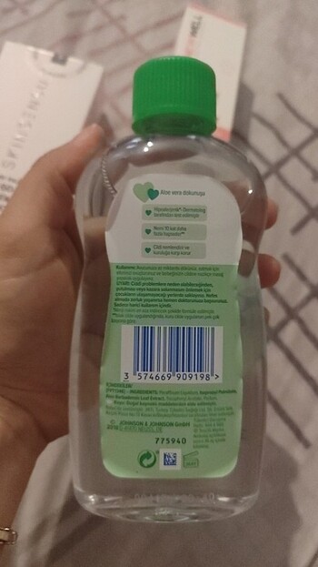 Beden Bebek yağı aloe veralı Johnson's