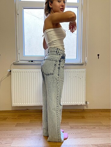 29 Beden Bol paça kot pantalon