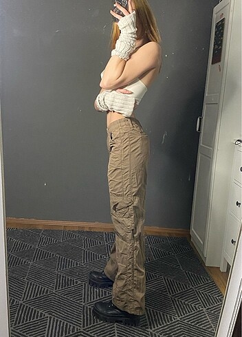 s Beden Bdg düşük bel y2k pant