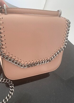  Beden mor Renk Stella McCartney Zincir aski kol cantasi