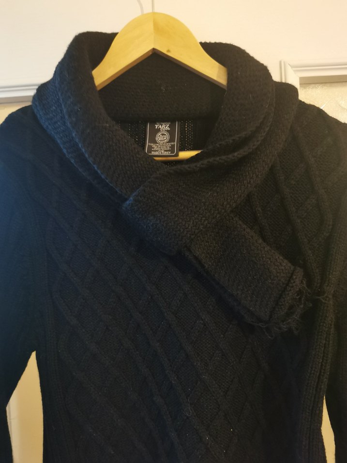 Siyah Örgü Boğazlı Kadın Kazak - Görsel 2