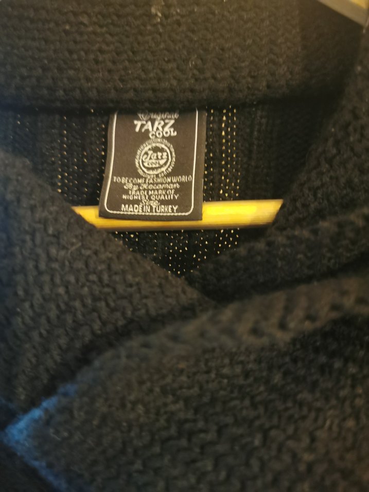 Siyah Örgü Boğazlı Kadın Kazak - Görsel 3