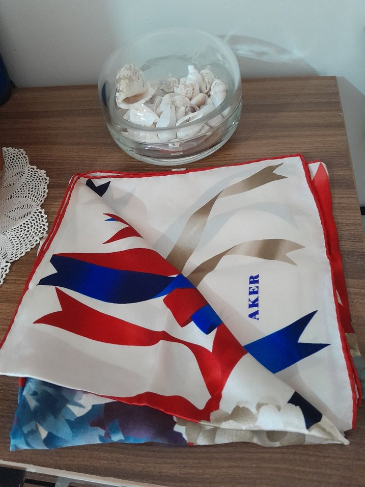 Kadın Çok Renkli Parlak Kurdeleli Fular - Görsel 2