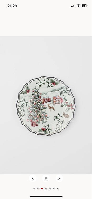 H&M home 2 adet pasta tabağı