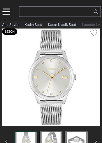 Lacoste Kadın Klasik Gri Saat