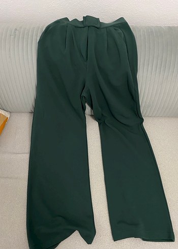 38 Beden Zümrüt Yeşil Kadın Kumaş Pantolon