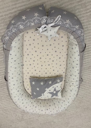 Gri Nakışlı Bebek Uyku Seti - Görsel 2