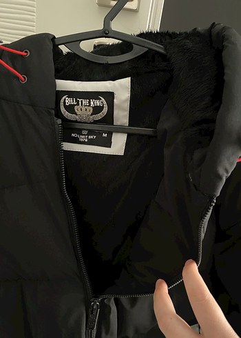 Fermuarlı Siyah-Gri Kışlık Mont - Görsel 4