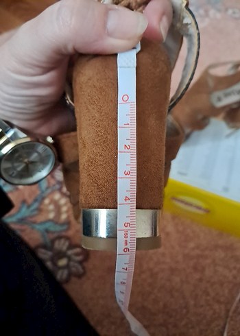 Kahverengi Süet Yılan Desenli Topuklu Sandalet - Görsel 4