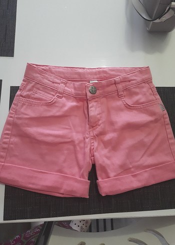 8 Yaş Beden pembe Renk Pembe Kız Çocuk Şort