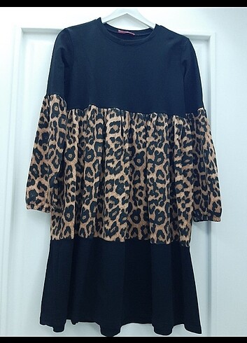 #leopar günlük elbise