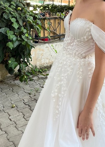 36 Beden beyaz Renk Helenistik A Kesim Gelinlik NS Sposa İzmir