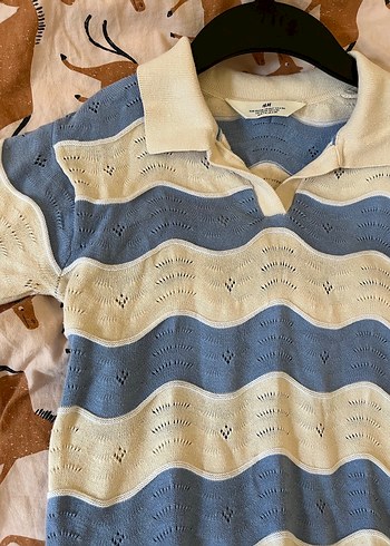 Mavi Örgü Kısa Kollu mı çocuk takım - Görsel 3