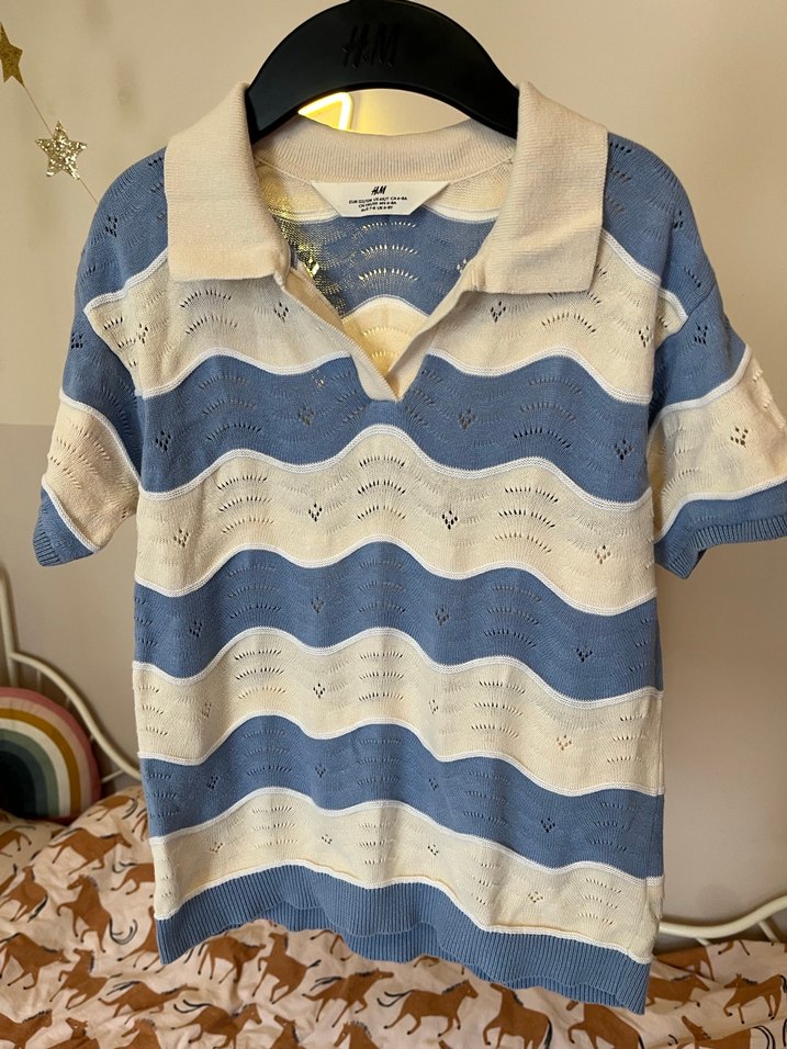 Mavi Örgü Kısa Kollu mı çocuk takım - Görsel 2