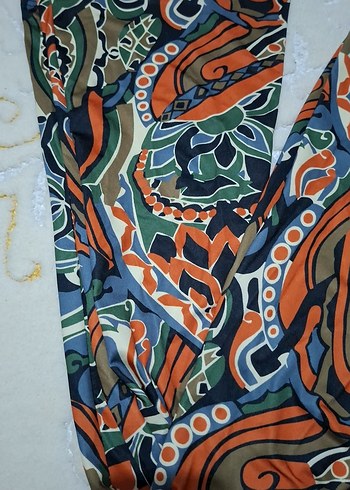 Kadın Çok Renkli Bohem Desenli Salaş Pantolon - Görsel 3