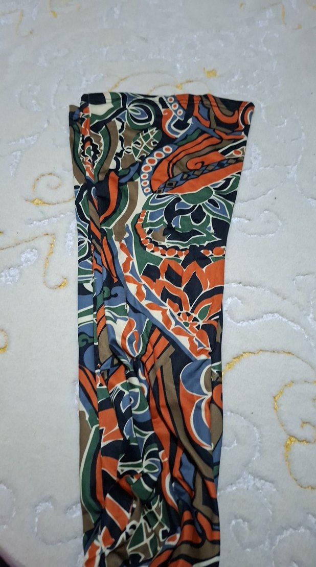 Kadın Çok Renkli Bohem Desenli Salaş Pantolon - Görsel 5