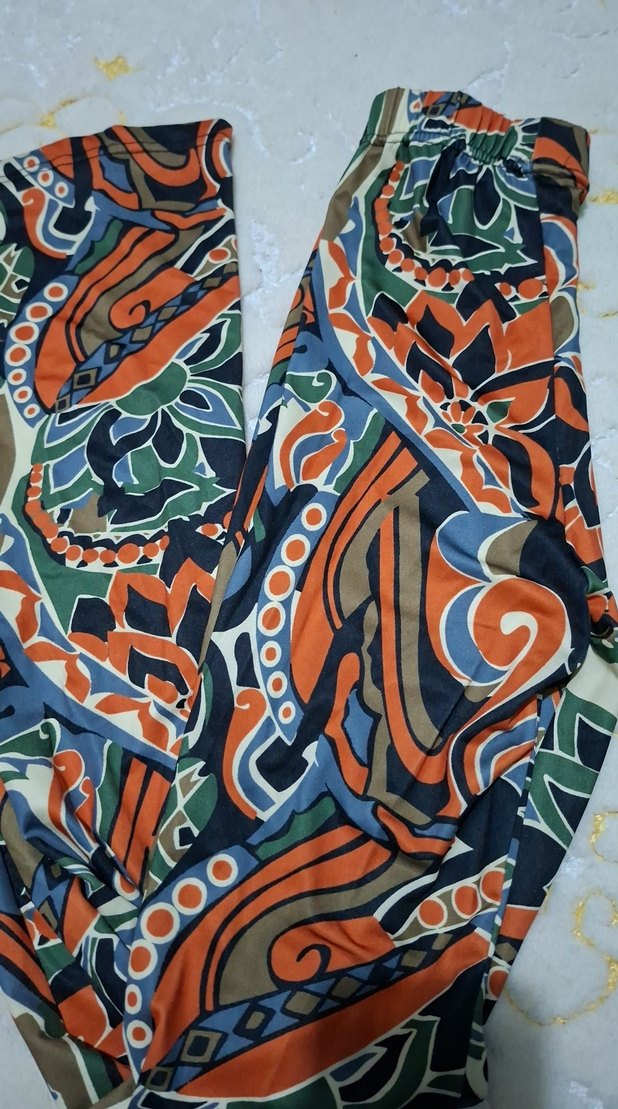 Kadın Çok Renkli Bohem Desenli Salaş Pantolon - Görsel 2