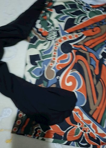 Bohem Desenli Uzun Kollu Kadın Bluz - Görsel 3