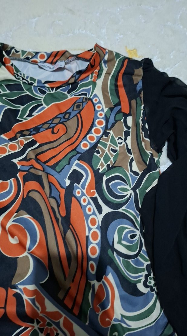 Bohem Desenli Uzun Kollu Kadın Bluz - Görsel 4