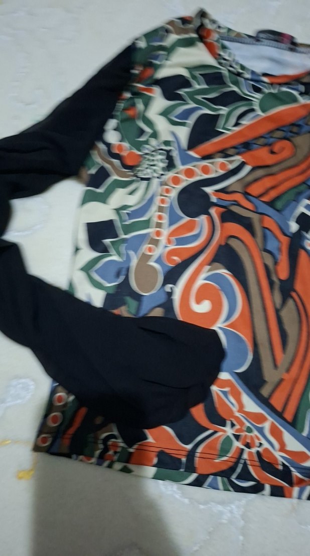 Bohem Desenli Uzun Kollu Kadın Bluz - Görsel 3