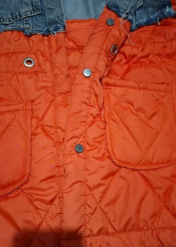 Düğmeli Çok Renkli Kadın Denim Ceket - Görsel 8