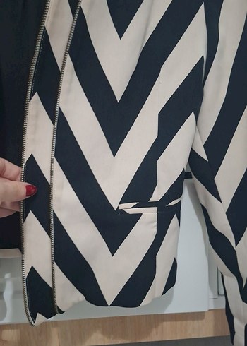 Zebra Desenli Kadın Ceket - Görsel 8