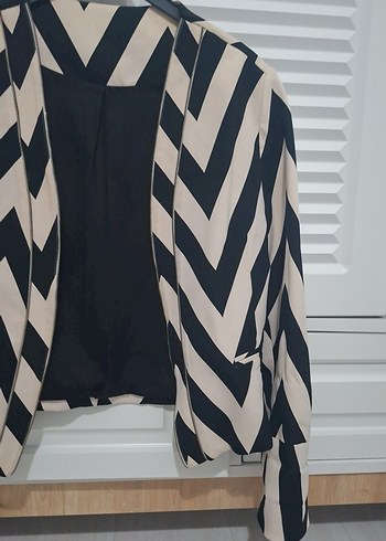 Zebra Desenli Kadın Ceket - Görsel 7