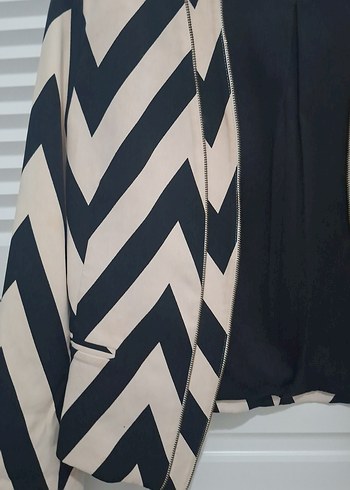 Zebra Desenli Kadın Ceket - Görsel 5