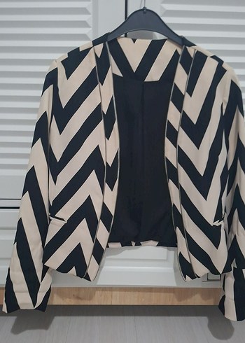 Zebra Desenli Kadın Ceket - Görsel 10
