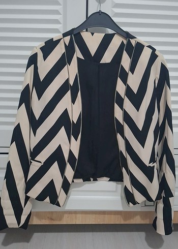 Zebra Desenli Kadın Ceket - Görsel 9