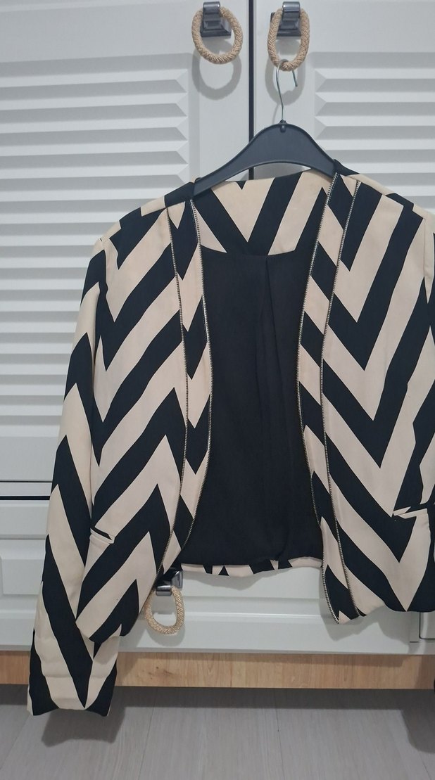 Zebra Desenli Kadın Ceket - Görsel 3