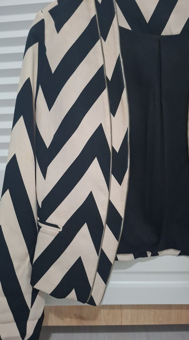 Zebra Desenli Kadın Ceket - Görsel 5