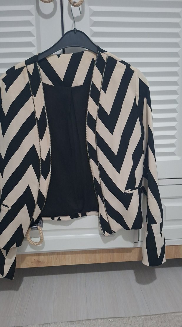 Zebra Desenli Kadın Ceket - Görsel 2