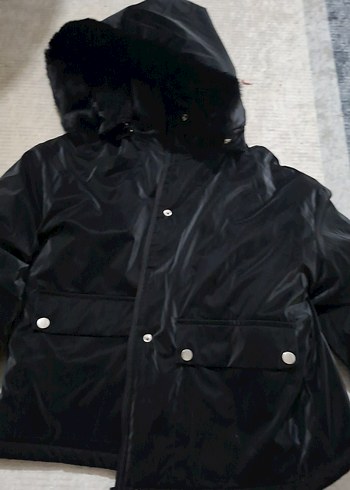 Kürklü Siyah Kadın Kışlık Mont - Görsel 7