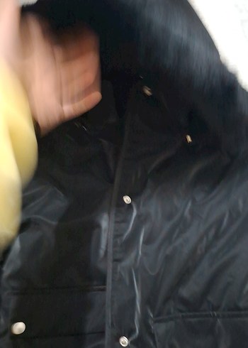 Kürklü Siyah Kadın Kışlık Mont - Görsel 6