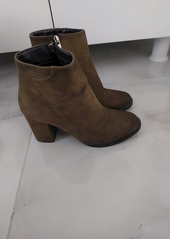 Diğer Yeşil Süet Dolgu Topuklu Kadın Bot
