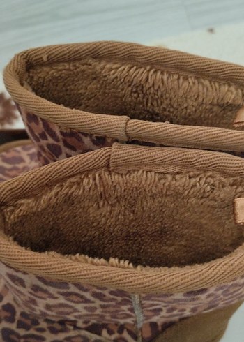 Kız Çocuk Leopar Desenli Süet Bot - Görsel 3