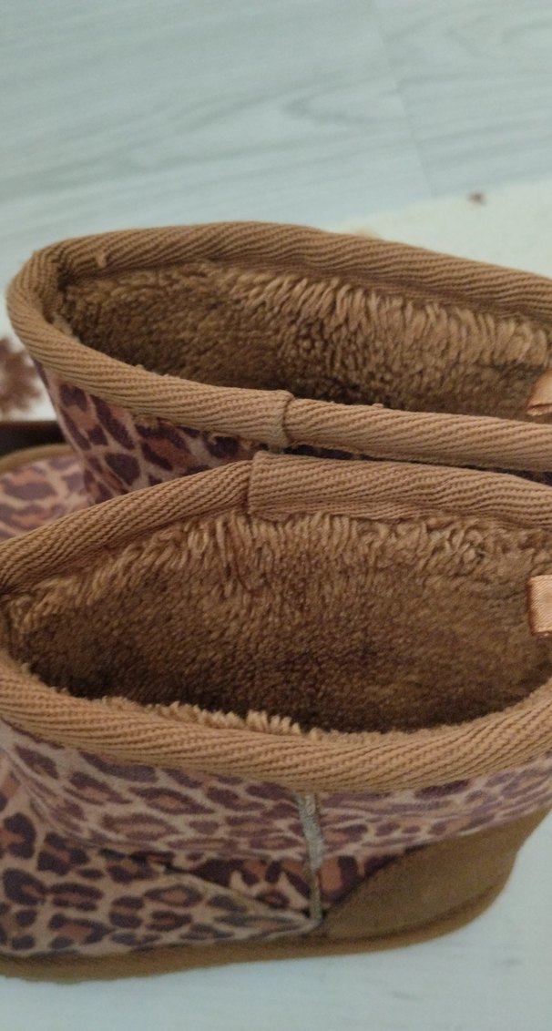 Kız Çocuk Leopar Desenli Süet Bot - Görsel 3