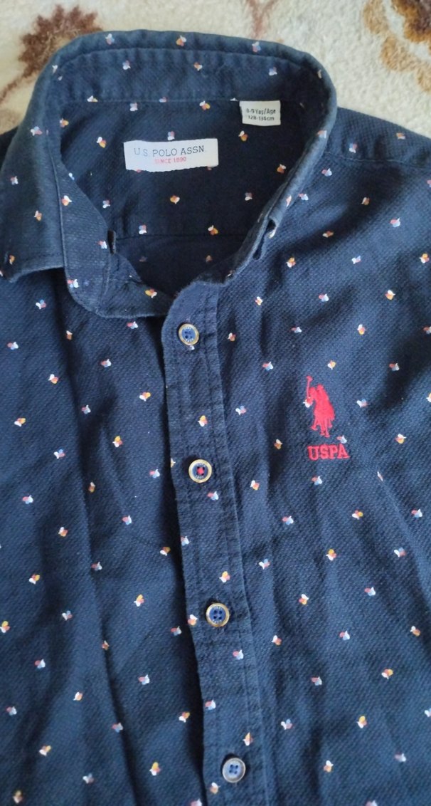 Erkek Çocuk Lacivert Uzun Kollu Baskılı Gömlek - Görsel 2