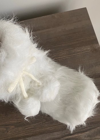 2 çift Beyaz Kürklü Ev botu sıcacık - Görsel 4