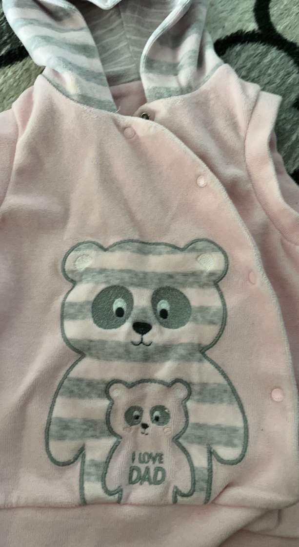 Kapüşonlu Kız Çocuk Pembe Yelek - Görsel 2