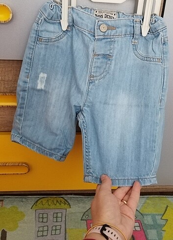 24-36 Ay Beden mavi Renk erkek çocuk kot şort
