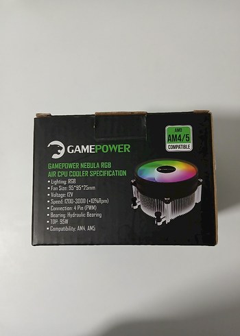 GAMEPOWER NEBULA RGB İşlemci Fanı - Görsel 4