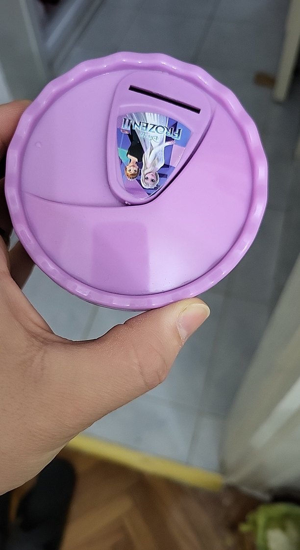 Mor Frozen Temalı Çocuk kumbarası - Görsel 2