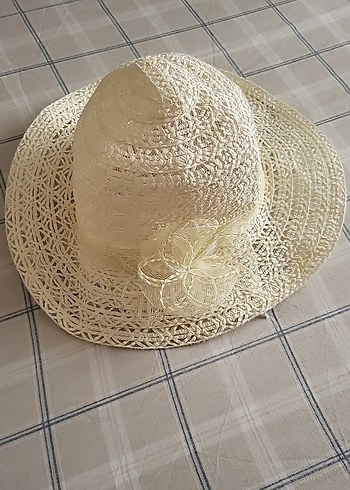 Diğer Dantel Detaylı Beyaz Bohem Kadın Şapka