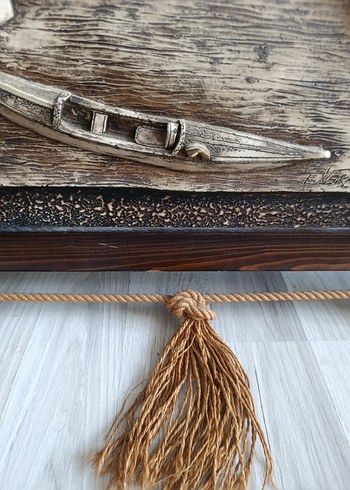 Diğer Kahverengi Ahşap Çerçeveli Kanallı Tablo 90 cm 76 cm