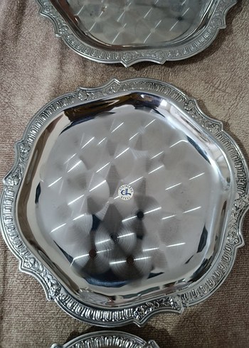 Gri Yılan Desenli Klasik Tabak Seti - Görsel 2